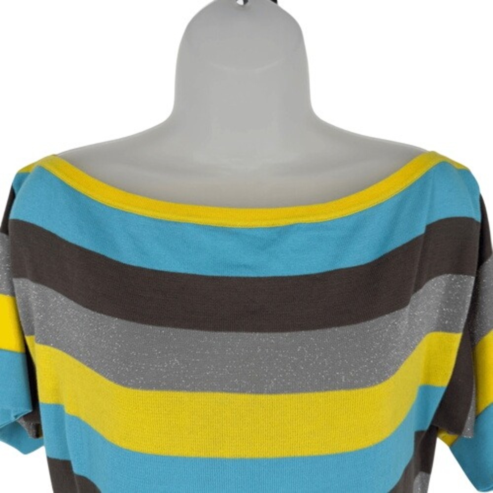 Missoni Signature Striped Knit Mini Dress Multicolor Open Back Size 8 - Picture 5 of 10